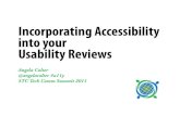 Incorporating Accessibility into your Usability Reviews
