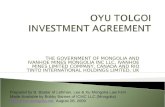 Oyu Tolgoi Investment Agreement Mongolia