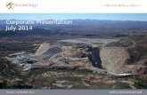SilverCrest Mines | Corporate Presentation | July 2014