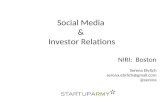 Social Media and Investor Relations