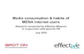 Effective Measure & Spot On PR: Media Consumption & Habits of MENA Internet Users – July 2010