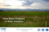 From Water Problems to Water Solutions