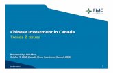 Chinese Investment in Canada - Trends and Issues