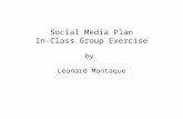 Social media plan – in class group exercise