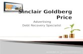 Advertising debt recovery service  sinclair goldberg price