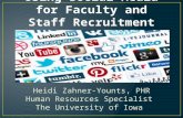 Using social media for faculty and staff recruitment