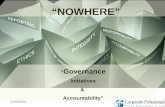 Corporate Governance - Initiatives and Accountability