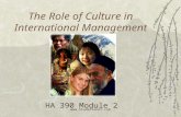 The role of culture in international management
