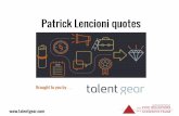 Patrick Lencioni Quotes for Teams
