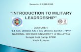 Introduction to military leadership