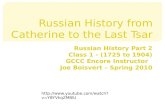 Russian History, Part 2, Class 1, Joe Boisvert
