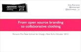 From open source branding  to collaborative clothing