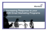 Increasing Response to your B2B Email Marketing Programs A Marketo Best Practices eBook