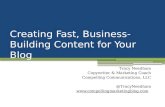 Creating Killer Blog Content that Builds Your Business Can Be Fast & Easy