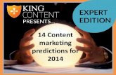 14 content marketing predictions for 2014 expert edition