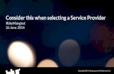 #Blur Hangout3 - Things to Consider When Selecting a Service Provider