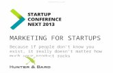 Marketing for Startups Next Sofia Shira Abel 2013