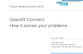 CIS13: OpenID Connect: How it Solves your Problems