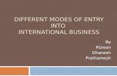 Modes of Entry into International Business