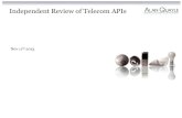 Independent review of telecom ap is pre conference workshop