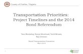 Transportation Priorities: Project Timelines and the 2014 Bond Referendum