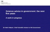 Science advice in government: the next five years