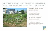 The Neighborhood Initiative Program: Best Practices for Strategic Demolition