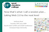 CoFHE / UC&R workshop - Web 2.0 - Now that's what I call a session plan