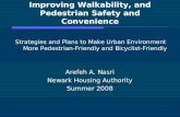 Improving Walkability, And Pedestrian Safety And Convenience