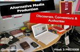 Week 3: Alternative Media- Discourses, Conventions and Authorities