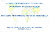 Financial & Banking Reforms in Myanmar