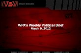 WPA's Weekly Political Brief 120309