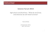 Patrick Webb, Tufts University, Keynote Presentation:  "Agriculture and nutrition. what do we know, and what do we still need to know?"