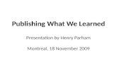 Henry Parham - PWYP Montreal Conference 2009
