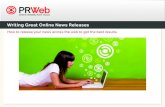 Writing great online news releases