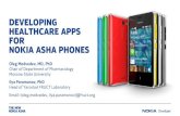 Nokia Asha webinar: Developing health-care applications for Nokia Asha phones