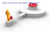 How to become a property manager??