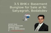 3.5 BHK+ Basement Bunglow for Sale at Nr. Satyagrah, Bodakdev. Ahmedabad.
