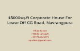 18000sq.ft Corporate House on Rent Off CG Road, Navrangpura, Ahmedabad