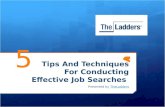 5 Tips And Techniques For Conducting Effective Job Searches