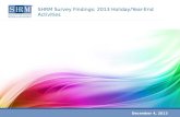 SHRM Survey Findings: 2013 Holiday/Year-End Activities