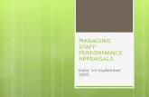 Managing Staff Performance Appraisals