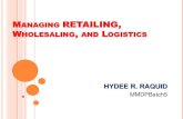 Chapter 16   managing retailing, wholesaling, and logistics