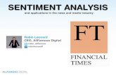 Sentiment Analysis and Applications in the News and Media Industry
