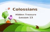 Lesson 13 Hidden Treasure