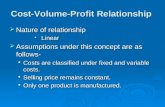 Cost volume-profit relationship