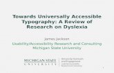 Towards Universally Accessible Typography: A Review of Research on Dyslexia