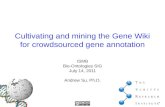 Cultivating and mining the Gene Wiki for crowdsourced gene annotation