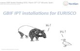 EURISCO demo installations of IPT, at GBIF EU Nodes meeting in Alicante (11 March 2010)