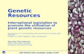 Genetic resources legislation, GBIF GB14 nodes meeting (2007)